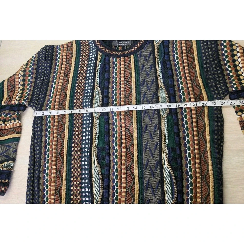 Vintage 90s Protege Collection 3D Cable Knit Sweater COOGI Style USA Adult L‎